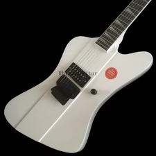 Factory White Robinbird 648mm Scale Electric Guitar Solid Body Black FR Bridge