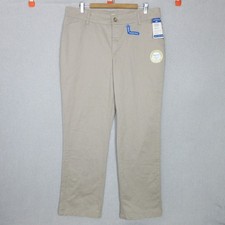 Riders by Lee Womens Khaki Instantly Slims You Straight Leg Pants NWT Size 16M