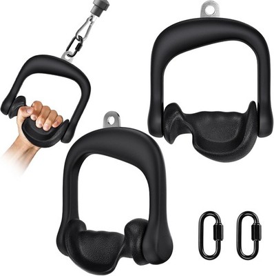 2Pcs Ergonomic Grips D Handle Cable Attachment for Home Gym - Fits Your Hand ...