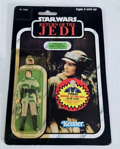 B-62 MINT ON CARD VINTAGE 80'S KENNER STAR WARS ROTJ 77 BACK ENDOR LEIA