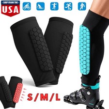 2 Soccer Shin Guards Ski Guards Gel Pads Shin Defender Calf Protective Sleeve US