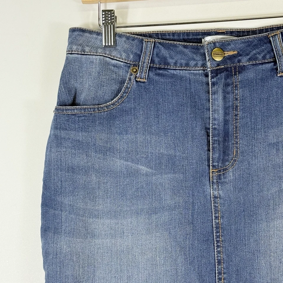 Falda Lápiz Downeast DE Collection Mujer Mediana Midi Preppy Denim Envejecida Foto 2 de 4