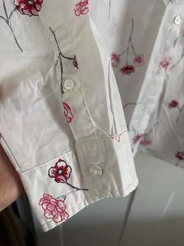 Cotton Traders White Floral Shirt / Blouse Size 22 - Ladies - Imagen 3 de 8