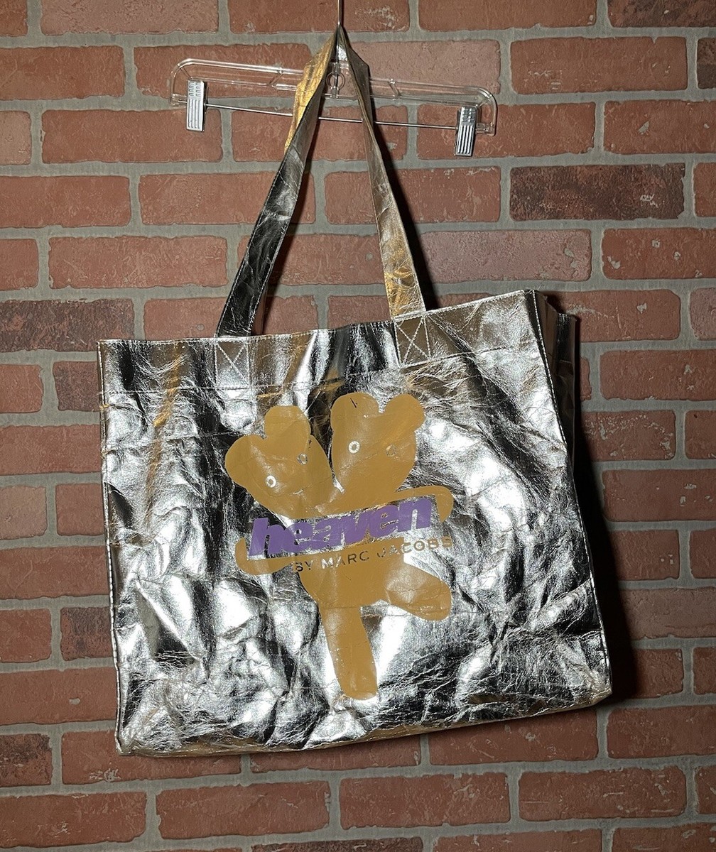 Heaven By Marc Jacobs Metallic Reusable Tote Bag Teddy Bear  
