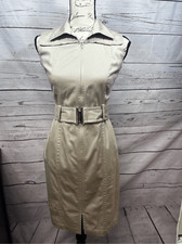 Calvin Klein tan size 4 sleeveless dress with belt - 2649