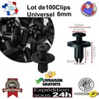 100 Clips Agrafe Fixation Universel 6mm Garniture Pare-choc Pare-Boue