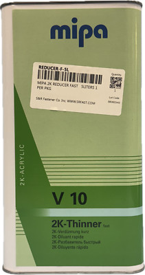 MIPA V-10 2K Fast Thinner, 5 Liter Can