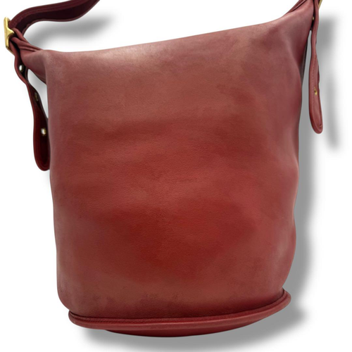 Coach OLD COACH shoulder bag leather 9085 Red DUFFLE SAC Vintage - Picture 2 of 13