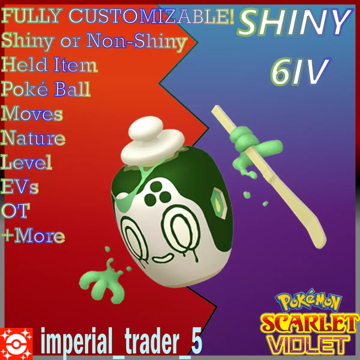 Pokemon Scarlet & Violet Shiny Pokemon 6IV