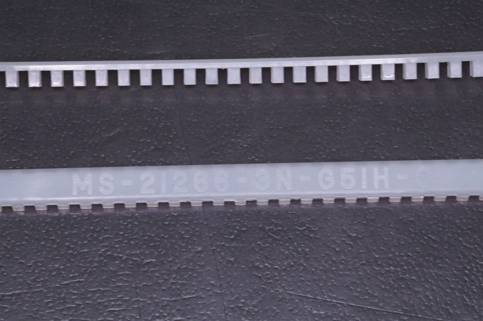 Lot of 2 MS212663N MIL Molded Grommet Strip 12.75" L x 0.22" W Natural