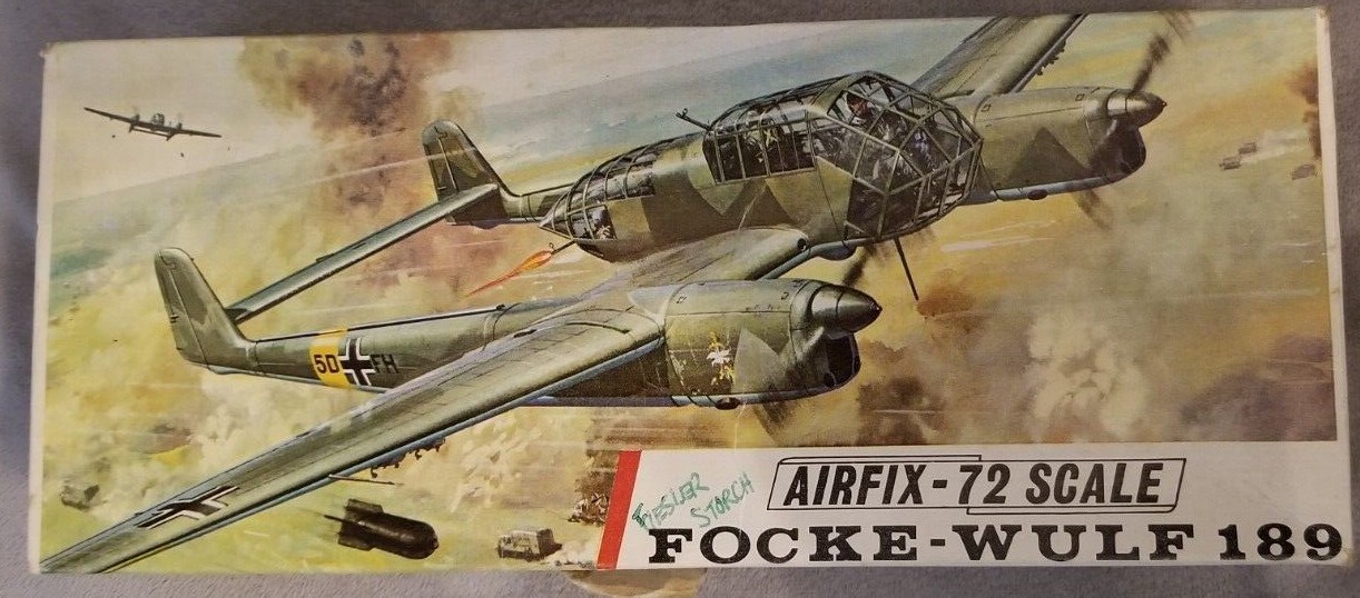 VTG AirFix 02037-8 German Focke-Wulf 189 WWII Aircraft Airplane 1/72 Model Kit