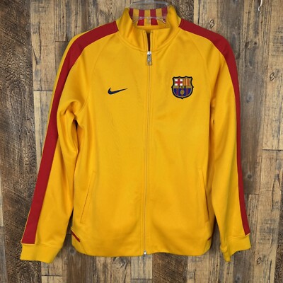 Nike FCバルセロナ ジャケット 蛍光イエローXL Barcelona FC Jacket Kids Youth XL 13-15 Yrs Yellow Nike