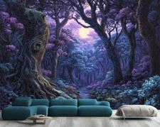 Fantasy Fairytale Forest Gift Wallpaper Mural Removeable Washable Peel & Stick