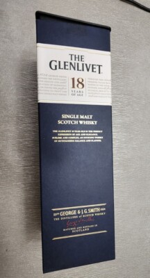 Glenlivet 18 Single Malt Whisky - Empty bottle with box