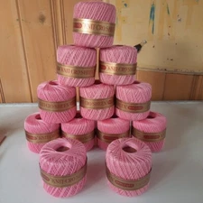 12 J&P Coats Knit-Cro-Sheen Boilfast Mercerized Cotton Crochet Thread -