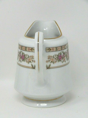 Majesty Trianon 8390 Creamer China White Pink Peach Green Floral - Picture 4 of 8