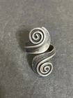 Vintage Mexico Sterling Silver Taxco Modernist Designer Swirl Ring 11.6 Grams