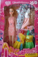 Pretty Girl Prom Queen Vogue Fashion Doll With Dresses - Well Gift # 63057 (Rose