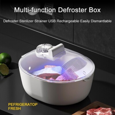 4 in 1 Defroster Multi-functional Defroster Box UVC Sterilization Meat Defroster
