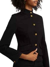 NEW, Rag  Bone Slade Braided Crop Ponte Blazer in Black SZ 8 SJ1960