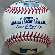 DUSTIN MAY * CAREER WIN #2 * GAME-USED & PITCHED BASEBALL DODGERS GIANTS 9/29/19