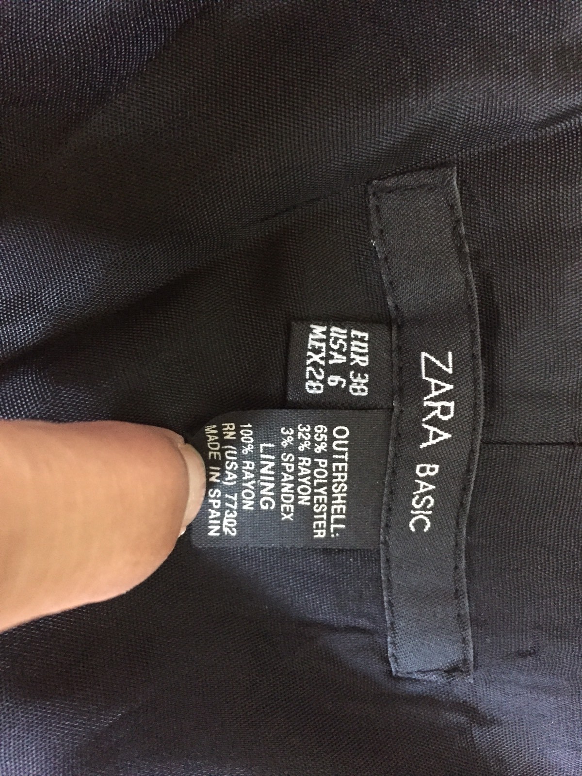 ZARA BASIC Charcoal Gray Polyester Blend Lined Bl… - image 9