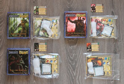 Descent / Runebound / Runewars Charakter Packs: Jonas, Nara, Tobin, Kel - NEU