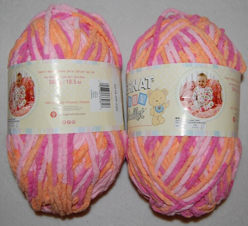 Same Dye Lot of 2 (a total weight of 21 oz) Bernat Baby Blanket Yarn