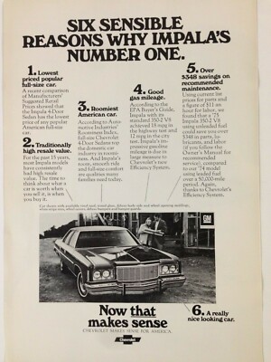 1975 Chevrolet Impala Print Ad