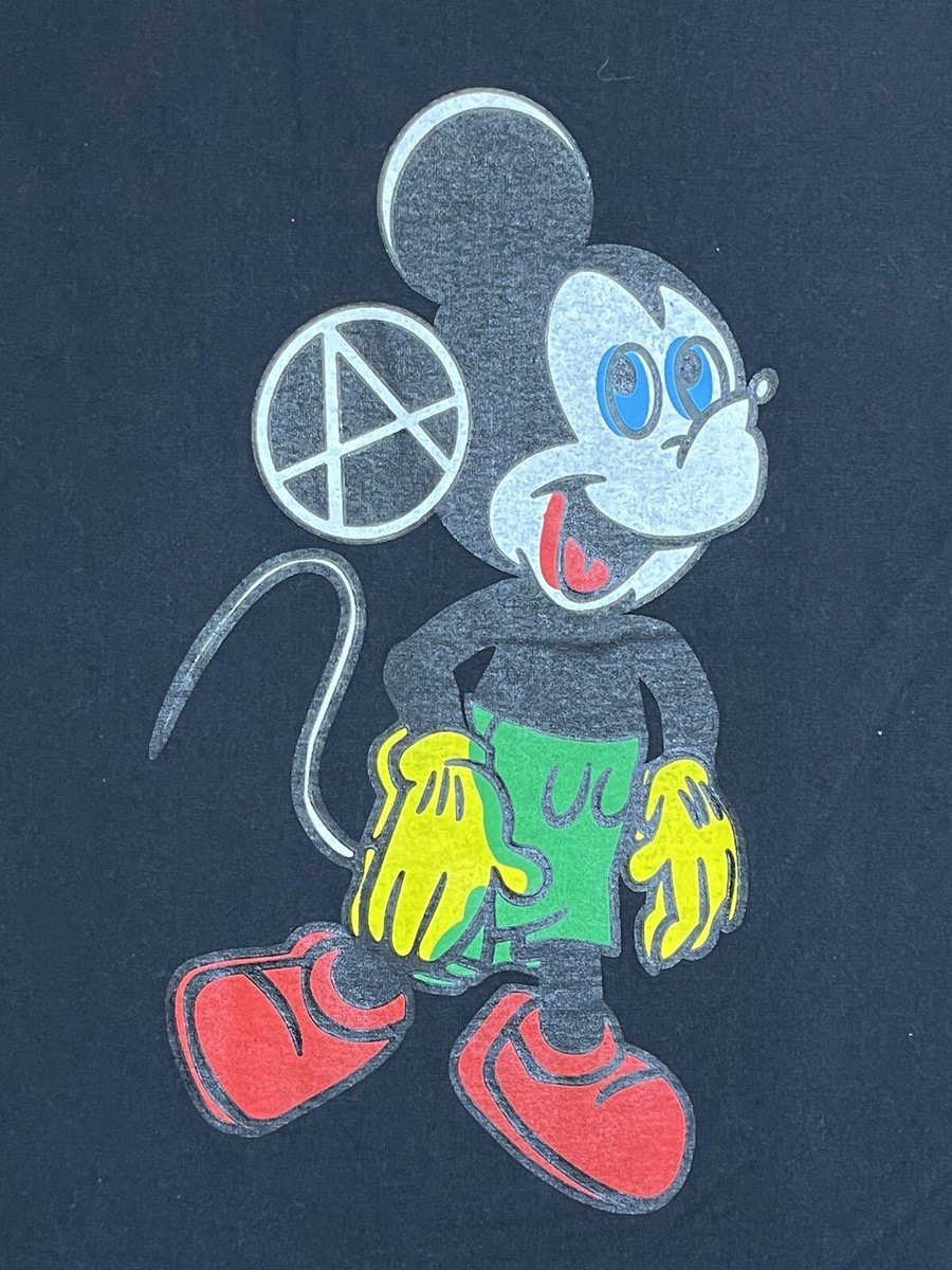 NEXUS 7 VII X MICKEY MOUSE RASTA ANARCHY REVERSIBLE PRINT T SHIRT