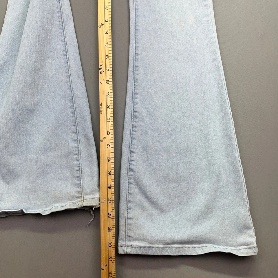 Sweet Look Flare Jeans Light Wash Denim High Rise Bell Bottoms Size 9 Fits 28" - Image 4 of 4