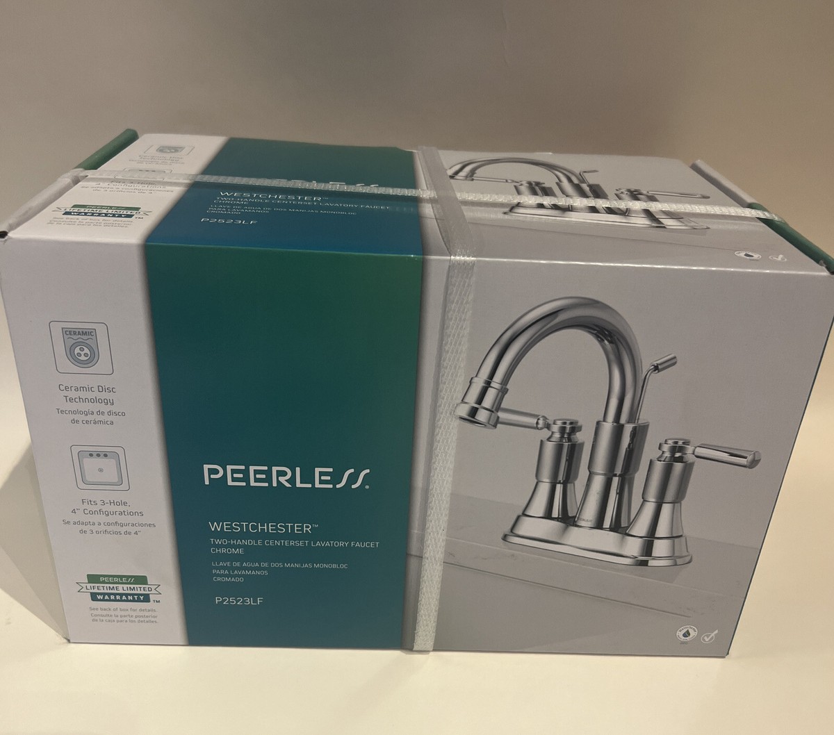 Peerless P2523LF Westchester Waschtisch-Armatur Mit 2 Griffen, Chrom – WaterSense, Für 3-Loch-Montage