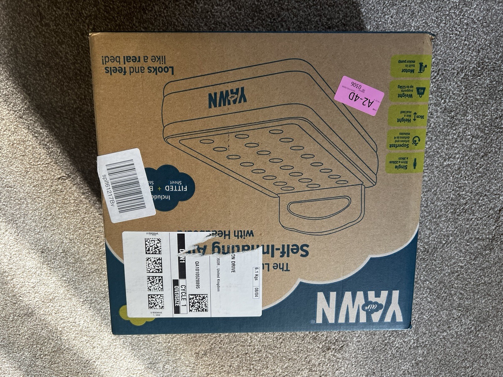 YAWN Air Bed Single Selfinflating Airbed Camping Mattress with Built