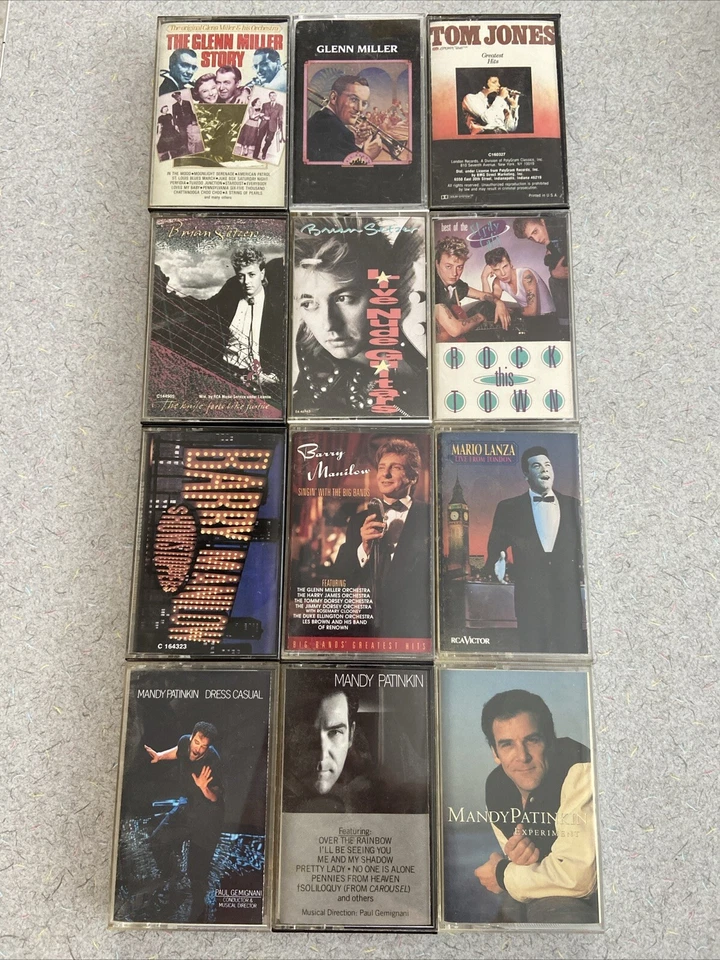 Lot of 12 Vintage Cassette Tapes - Swing - Big Band - Broadway - Standards Foto 2 de 3