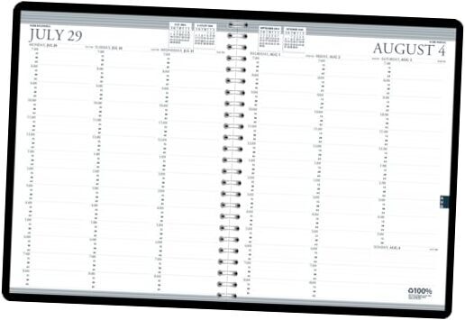 2024-2025 Professional Weekly Planner, Academic, Black, 8.5 x 11 Inches,