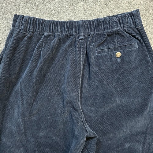 LL Bean Pants Women Size 12 Petite Blue Corduroy Tapered High Rise Casual Career - Picture 9 of 11