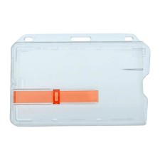 Horizontal Rigid Plastic ID Card Dispenser Badge Holder with Red Extractor Slide