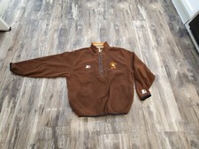 VINTAGE Starter Pro Line Cleveland Browns Fleece Pullover Sz Medium EUC