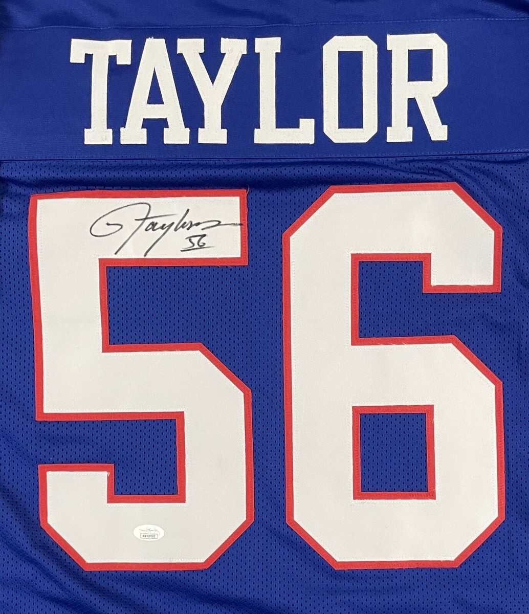 Lawrence Taylor #56 New York Giants Signed Blue Stitched Custom XL
