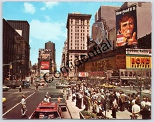 60s 70s Times Square New York NYC w/ Ad Signs Alfred Mainzer Oversized Postcard