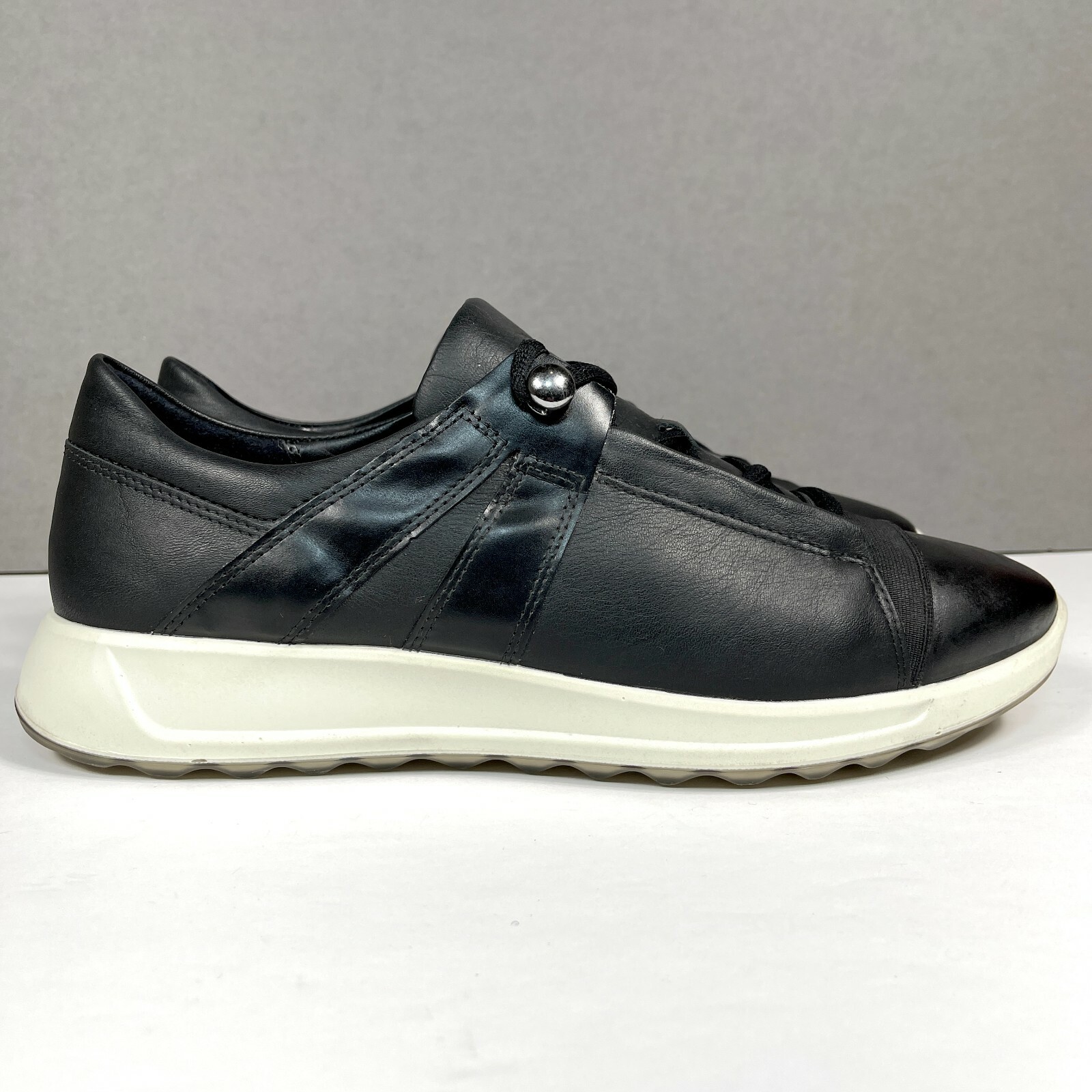 ECCO Flexure Runner II Women\u0026#039;s Size 11 Black Leather Fashion Sneaker |  eBay