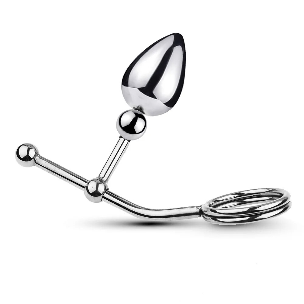 Anal Hook Anal Plug Penis Ring Metal Removable Ball Double Ball Sexy Toys |  eBay