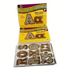 Bold Block 4 Letters Combo Lot 3 sets - Sheet...