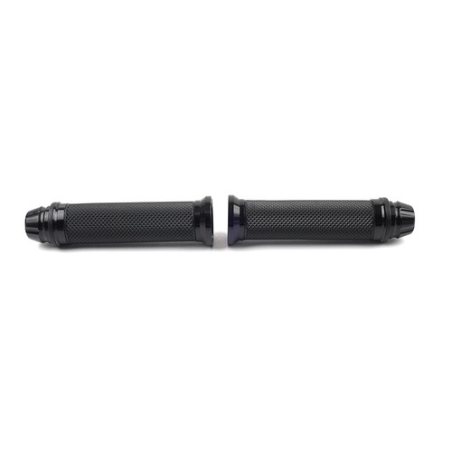Motorcycle Handle Bar Hand Grip Black 7/8" Fit For Yamaha For Honda For Suzuki - Picture 11 of 12
