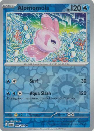 ALOMOMOLA 048/198 SCARLET VIOLET BASE POKEMON (REVERSE HOLO, NM)