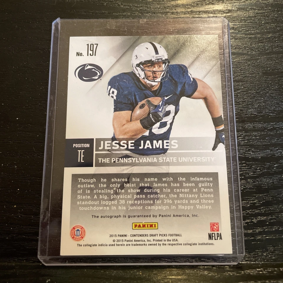 2015 Panini Contenders Draft Picks - Autographs #197 Jesse James (AU, RC) - Image 2 of 2