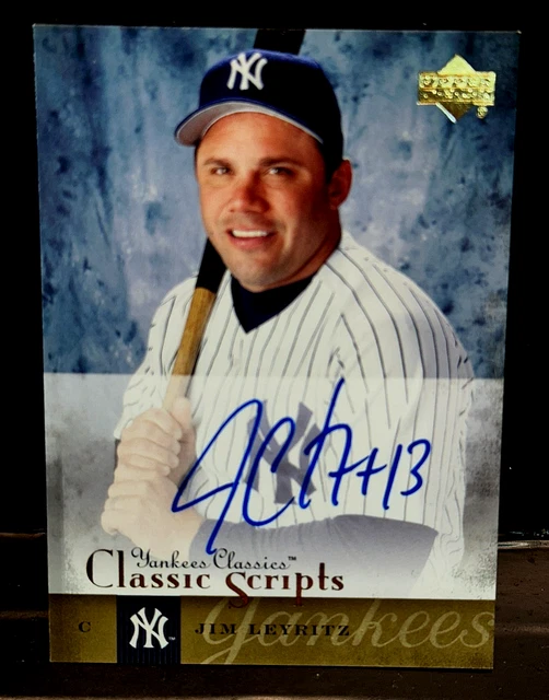 Jim Leyritz 2004 Upper Deck Yankees Classics Auto Classic Scripts Autograph NY