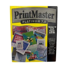 PrintMaster Platinum 7.0 Premier Edition PC Software 9 CD Set Windows 95/98