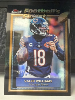 2025 Topps Finest Football s Finest 92-7 Caleb Williams SP 75/92 Chicago Bears