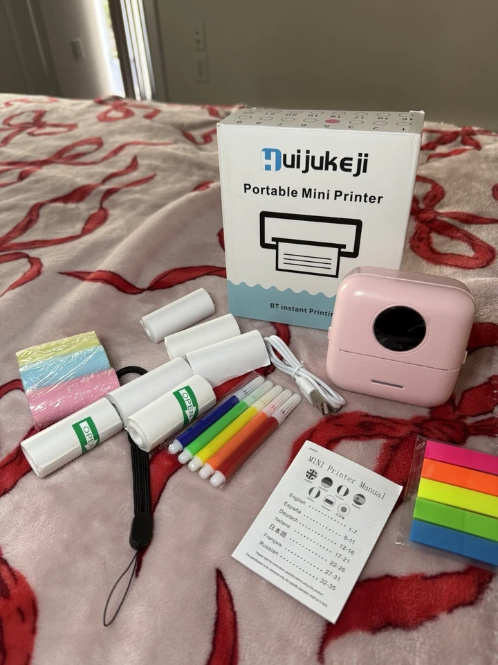 HuiJuKeJi Mini Sticker Printer Bluetooth Smart Pocket Inkless Thermal Printer - Image 4 of 4